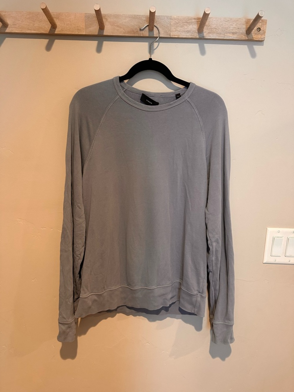Neutral Gray Long Sleeve Crewneck Sweatshirt